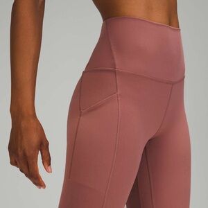 EUC Align High Rise Pant with Pockets 25” Spiced Chai size 4